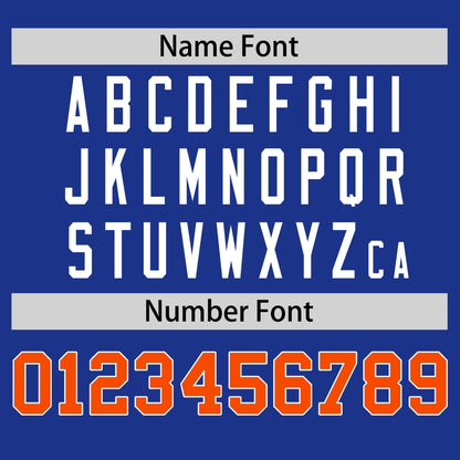 Custom Royal Blue Orange T-shirt Classic Style Stripe Fashion Sports Shirt for Youth & Adults