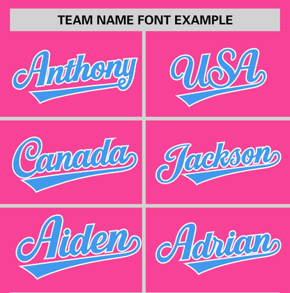 Custom Pink Powder Blue T-shirt Classic Style Stripe Fashion Sports Shirt for Youth & Adults