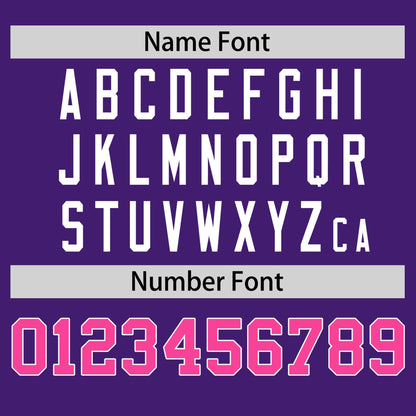 Custom Purple Pink T-shirt Classic Style Stripe Fashion Sports Shirt for Youth & Adults