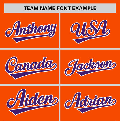 Custom Orange Purple T-shirt Classic Style Stripe Fashion Sports Shirt for Youth & Adults