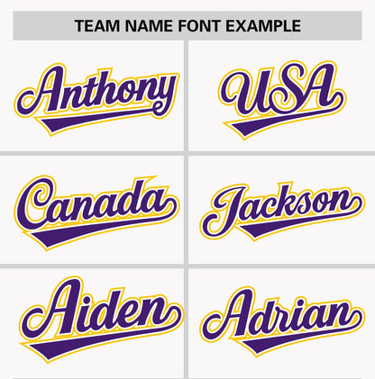 Custom White Purple T-shirt Classic Style Stripe Fashion Sports Shirt for Youth & Adults