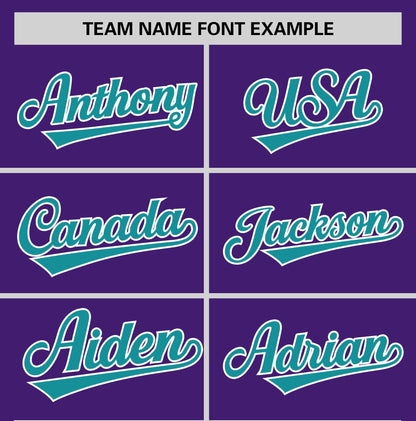 Custom Purple Aqua T-shirt Classic Style Stripe Fashion Sports Shirt for Youth & Adults