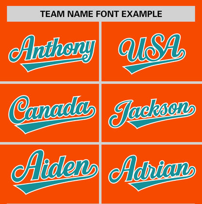 Custom Orange Aqua T-shirt Classic Style Stripe Fashion Sports Shirt for Youth & Adults