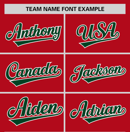 Custom Red Green T-shirt Classic Style Stripe Fashion Sports Shirt for Youth & Adults