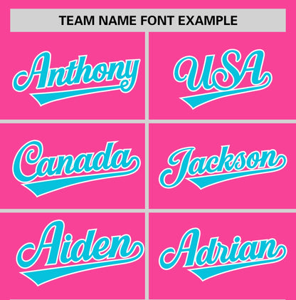 Custom Pink Sky Blue T-shirt Classic Style Stripe Fashion Sports Shirt for Youth & Adults