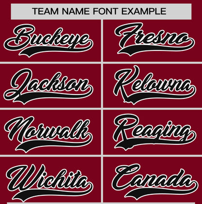 Custom Crimson Black T-shirt Classic Style Stripe Fashion Sports Shirt for Youth & Adults