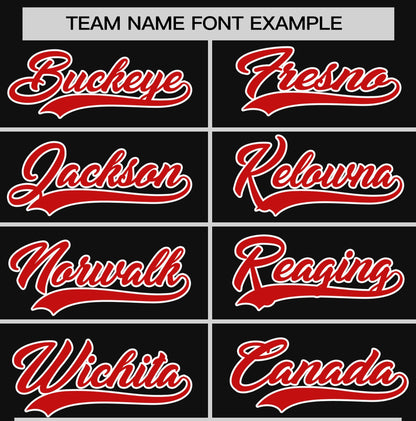 Custom Black Red T-shirt Classic Style Stripe Fashion Sports Shirt for Youth & Adults