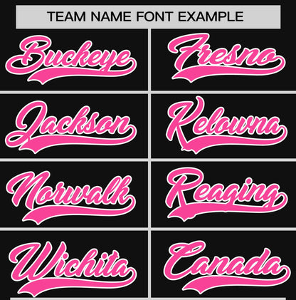 Custom Black Pink T-shirt Classic Style Stripe Fashion Sports Shirt for Youth & Adults