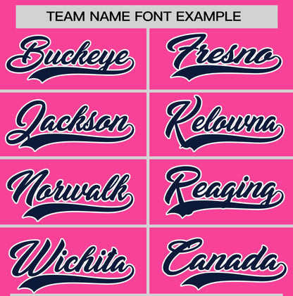 Custom Pink Navy T-shirt Classic Style Stripe Fashion Sports Shirt for Youth & Adults