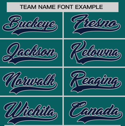 Custom Teal Navy T-shirt Classic Style Stripe Fashion Sports Shirt for Youth & Adults