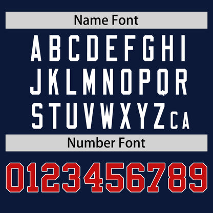 Custom Navy Red T-shirt Classic Style Stripe Fashion Sports Shirt for Youth & Adults