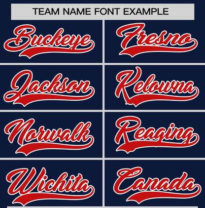 Custom Navy Red T-shirt Classic Style Stripe Fashion Sports Shirt for Youth & Adults