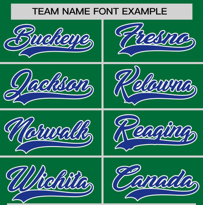 Custom Kelly Green Royal Blue T-shirt Classic Style Stripe Fashion Sports Shirt for Youth & Adults
