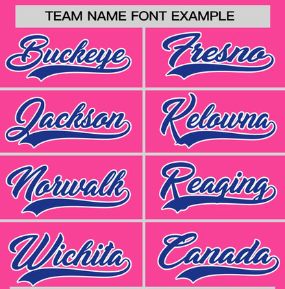 Custom Pink Royal Blue T-shirt Classic Style Stripe Fashion Sports Shirt for Youth & Adults