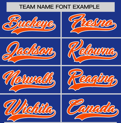 Custom Royal Blue Orange T-shirt Classic Style Stripe Fashion Sports Shirt for Youth & Adults