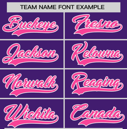 Custom Purple Pink T-shirt Classic Style Stripe Fashion Sports Shirt for Youth & Adults