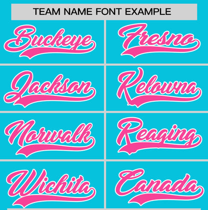 Custom Sky Blue Pink T-shirt Classic Style Stripe Fashion Sports Shirt for Youth & Adults