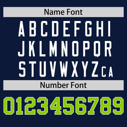 Custom Navy Neon Green T-shirt Classic Style Stripe Fashion Sports Shirt for Youth & Adults