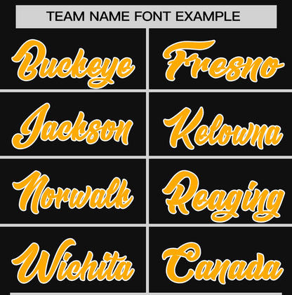 Custom Black Yellow T-shirt Classic Style Stripe Fashion Sports Shirt for Youth & Adults