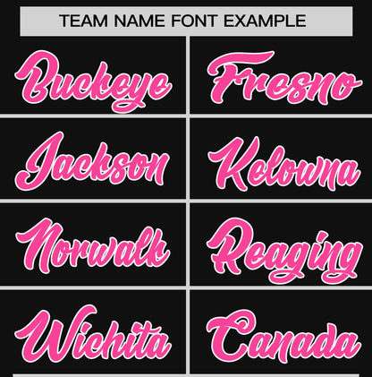 Custom Black Pink T-shirt Classic Style Stripe Fashion Sports Shirt for Youth & Adults