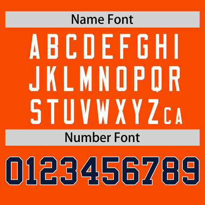 Custom Orange Navy T-shirt Classic Style Stripe Fashion Sports Shirt for Youth & Adults