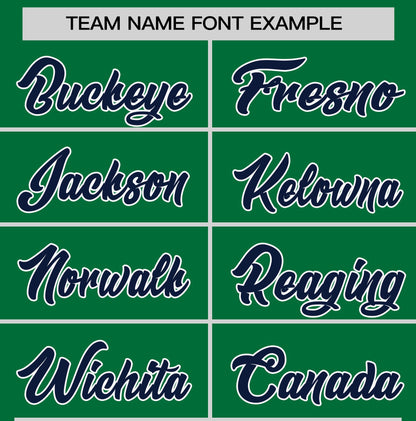 Custom Kelly Green Navy T-shirt Classic Style Stripe Fashion Sports Shirt for Youth & Adults