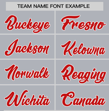 Custom Gray Red T-shirt Classic Style Stripe Fashion Sports Shirt for Youth & Adults