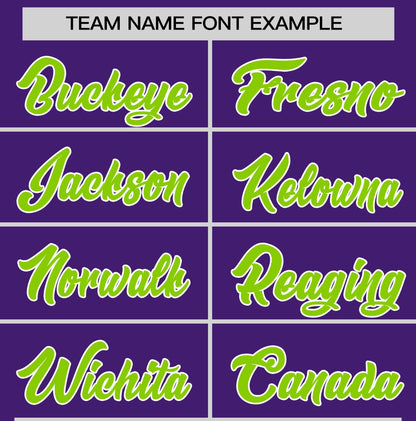 Custom Purple Neon Green T-shirt Classic Style Stripe Fashion Sports Shirt for Youth & Adults