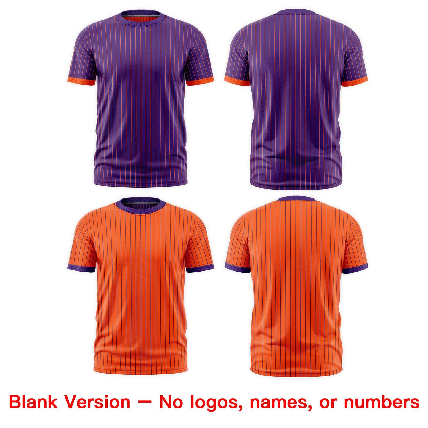 Custom T-shirt Orange Purple White Reversible Stripe Fashion