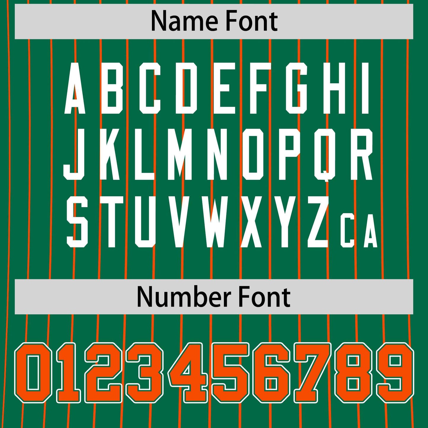 Custom T-shirt Orange Kelly Green White Reversible Stripe Fashion