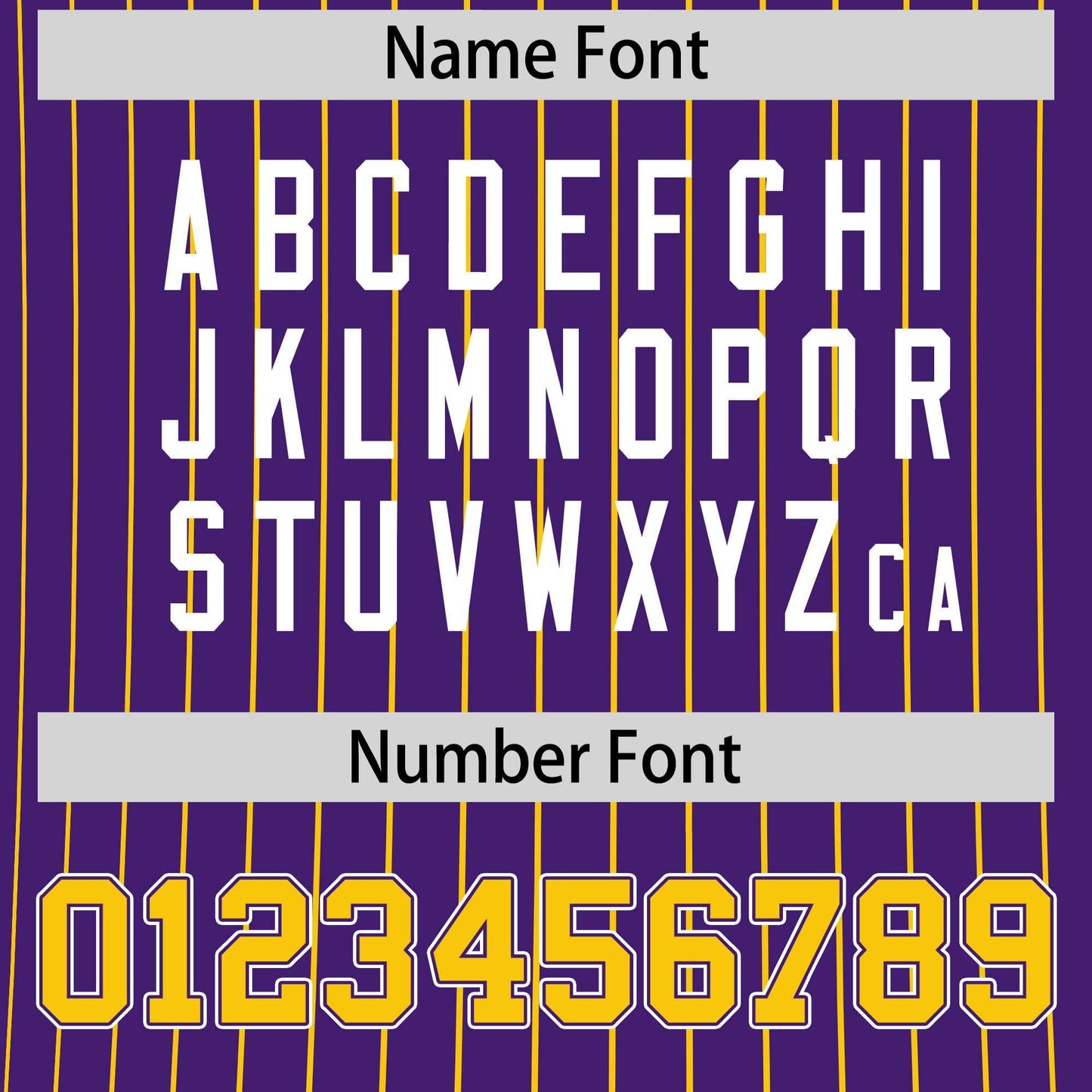 Custom T-shirt Gold Purple White Reversible Stripe Fashion