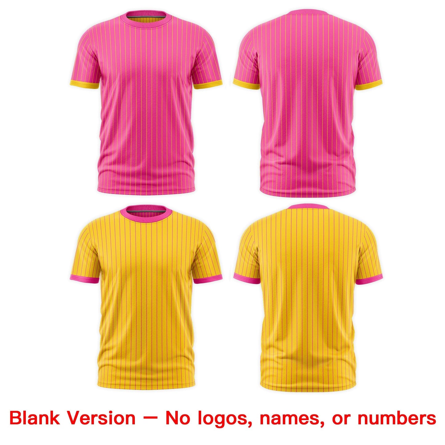 Custom T-shirt Gold Pink White Reversible Stripe Fashion