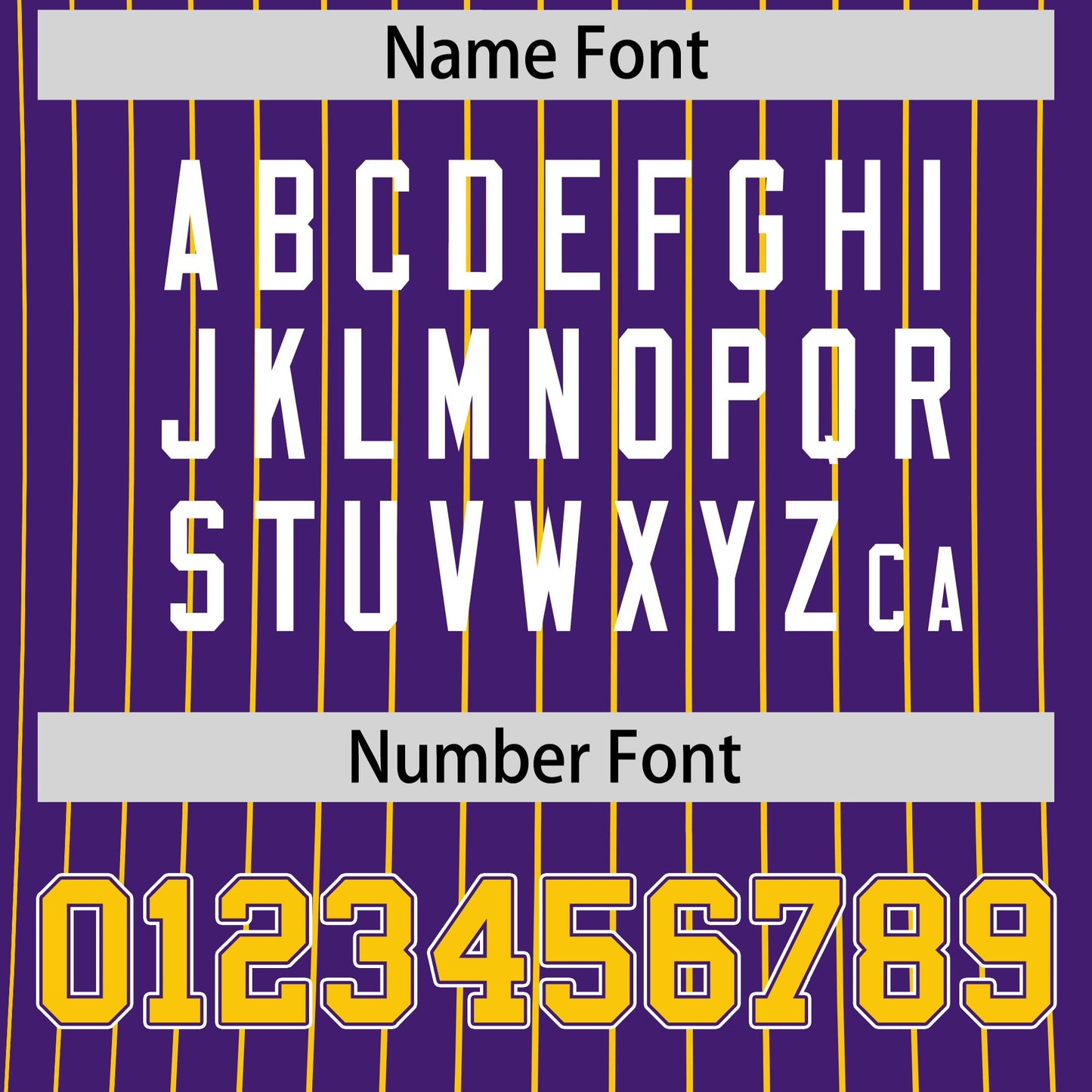 Custom T-shirt Gold Purple White Reversible Stripe Fashion