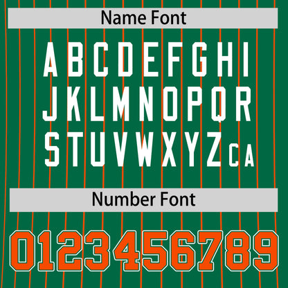 Custom T-shirt Orange Kelly Green White Reversible Stripe Fashion