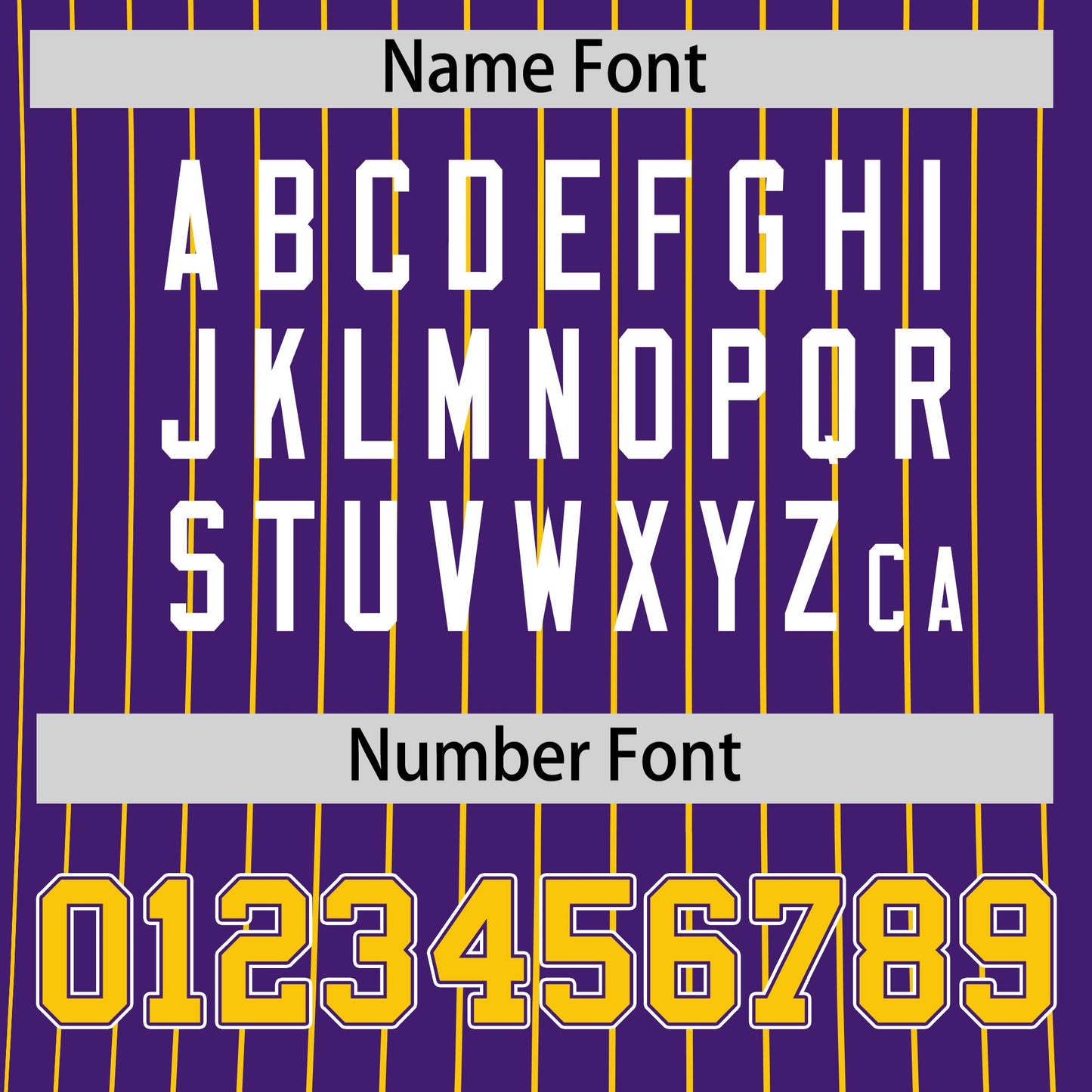 Custom T-shirt Gold Purple White Reversible Stripe Fashion
