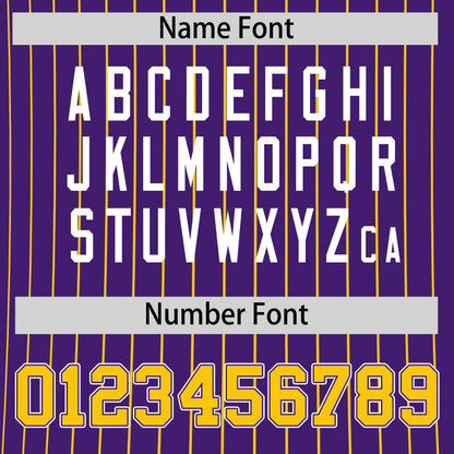 Custom T-shirt Gold Purple White Reversible Stripe Fashion