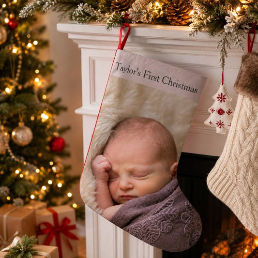 Baby's First Christmas Photo Small Christmas Stocking