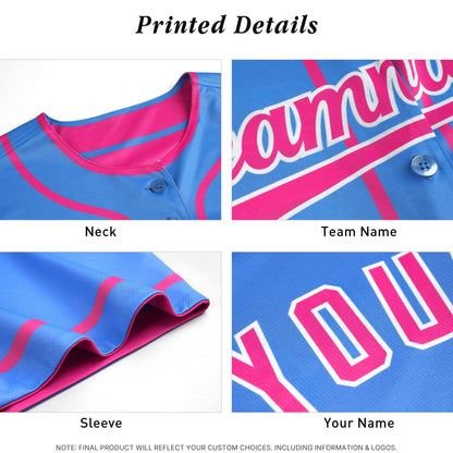 Custom Royal Blue Reversible Baseball Jersey Classic Style Add Team Name & Player Number Moisture-Wicking