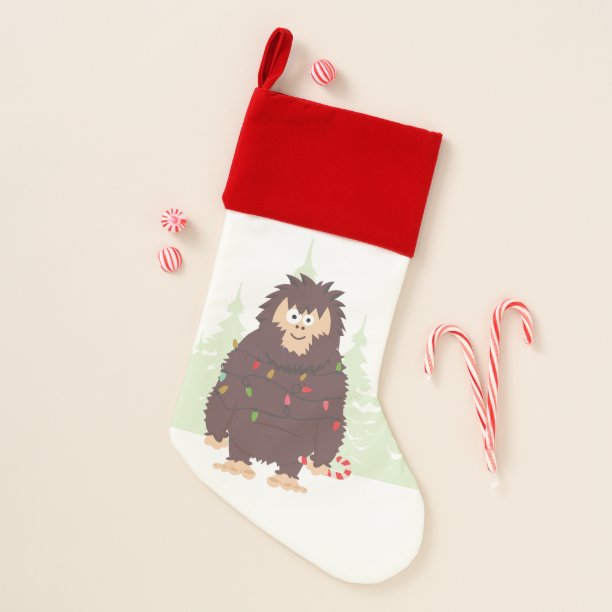Bigfoot Sasquatch Christmas Stocking