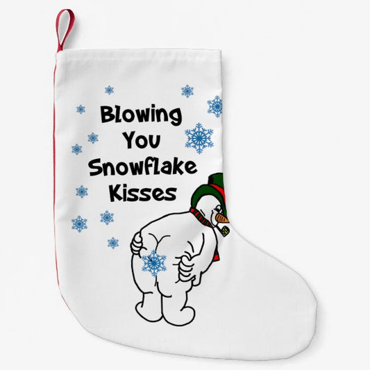Blowing You Snowflake Kisses Christmas Stocking