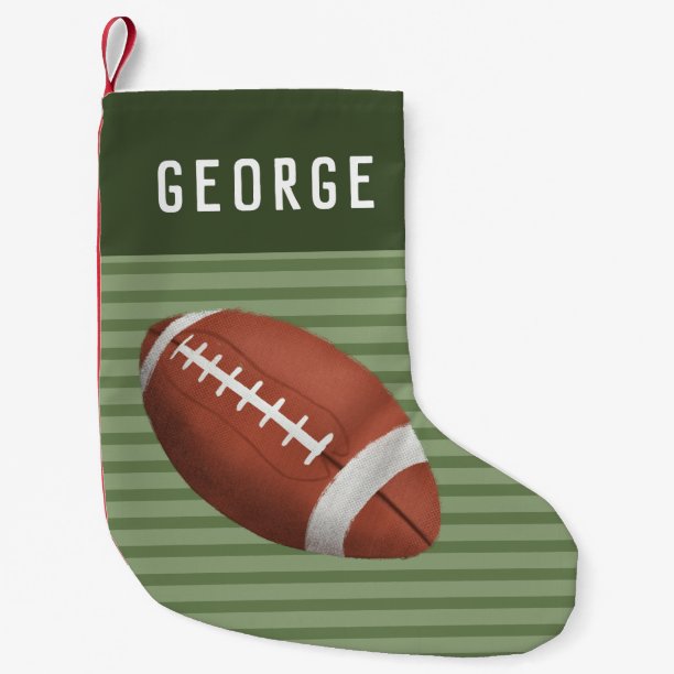 Boys Modern American Football Sports Kids Small Christmas Stocking