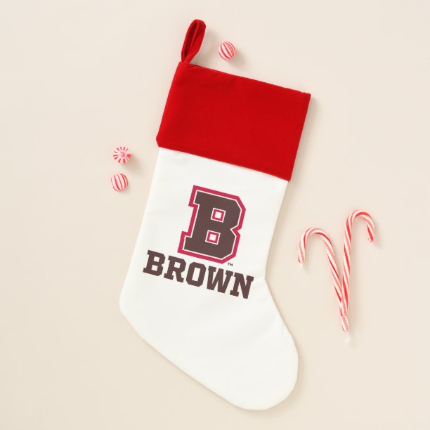 Brown B Christmas Stocking