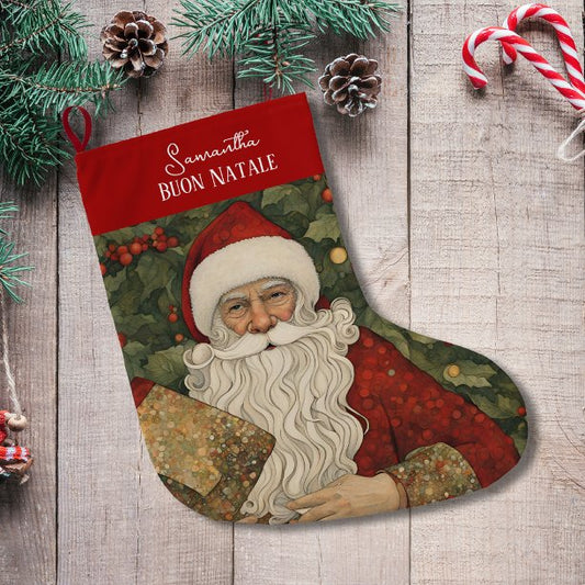 Buon Natale Christmas Large Christmas Stocking