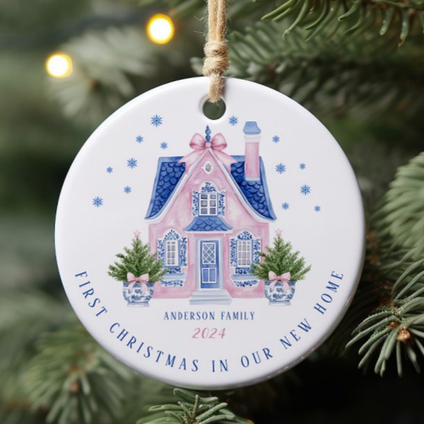 Chinoiserie New Home First Christmas Ornament