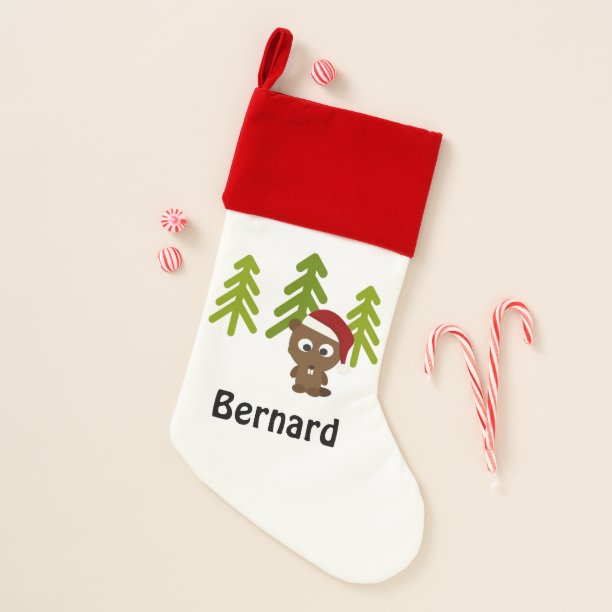 Christmas Beaver Stocking