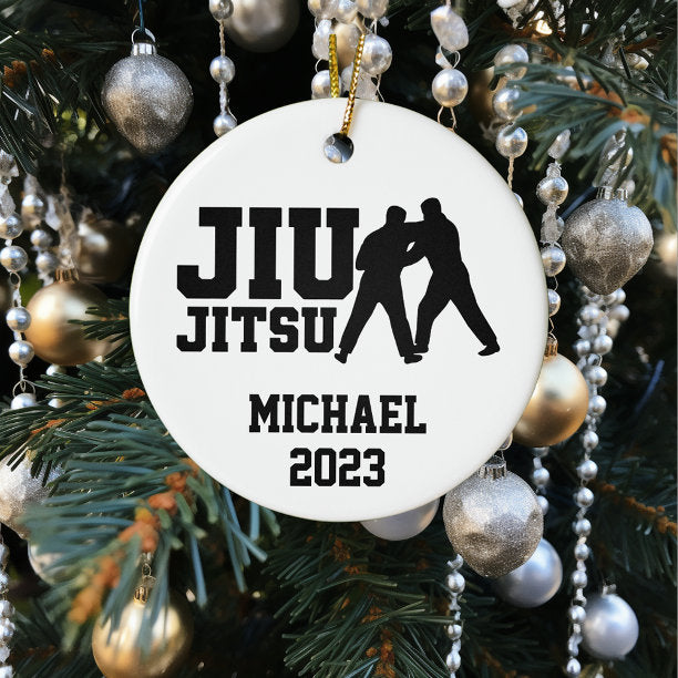 Christmas Jiu Jitsu Personalized Ceramic Ornament