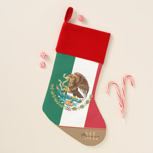 Christmas Mexico & Mexican Flag patriots /students Stocking