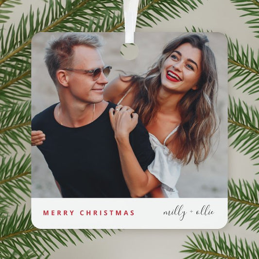 Christmas Ornament Minimal Photo Tree Decoration
