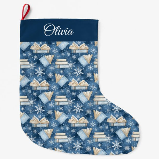 Christmas Reading Books Large Christmas Stocking