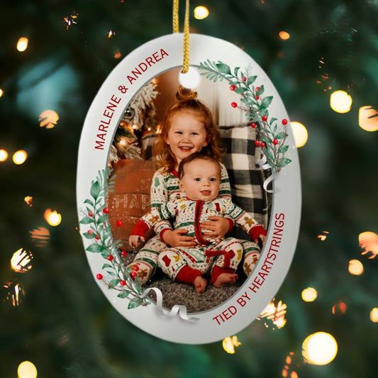 Classic Newborn Big Sister 1st Christmas Ceramic Ornament